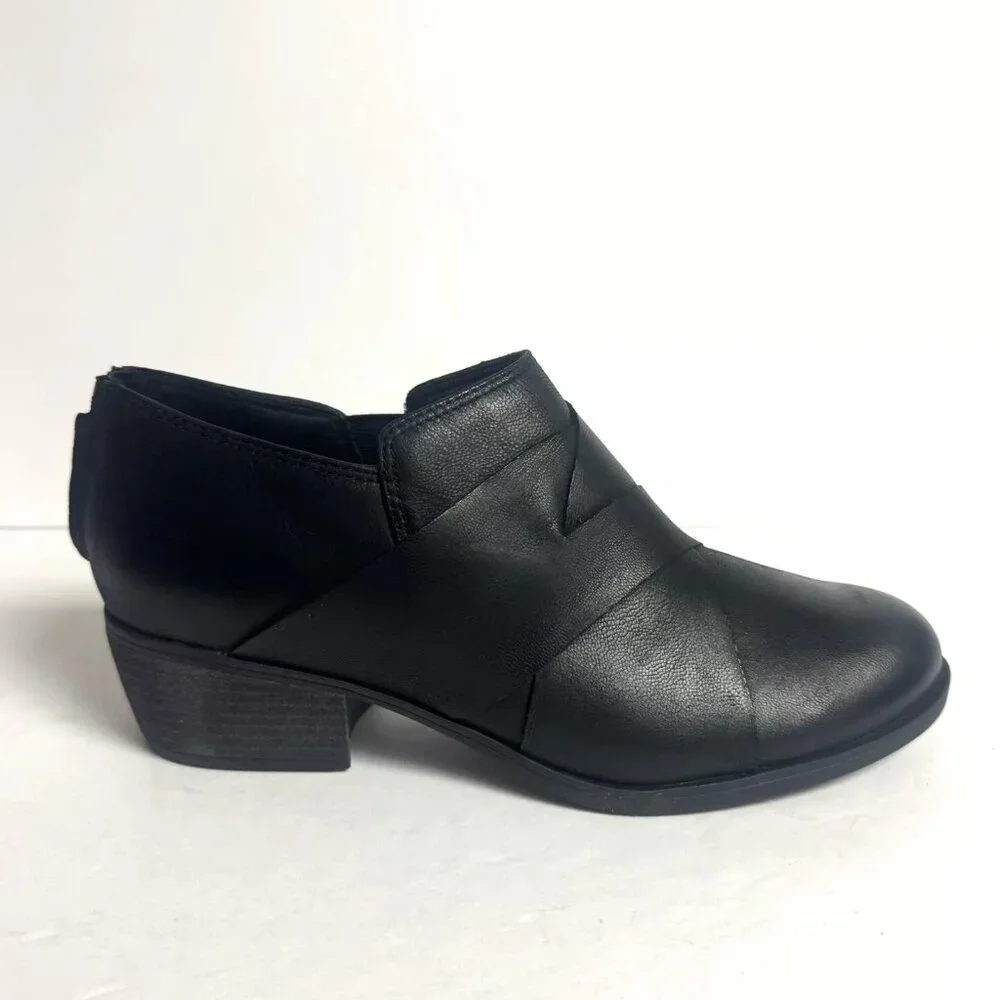 Clark’s Womens Charlten Gema Bootie Black Size 8.5 M